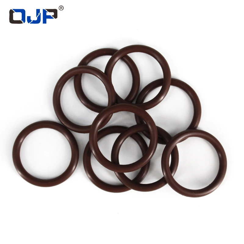 FKM O Ring Seal Gasket Thickness CS1.8/2.65/3.55mm ID1.8-20mm FPM Oil Acid and Alkali Resistant Automobile Fluororubber O-Ring