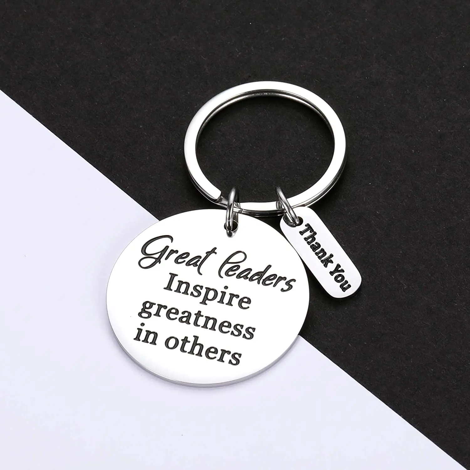 Leaders Appreciation Gifts Boss Keychain for Christmas Birthday Gift Thank You Coworker Present Great Leaders Inspire Greatness