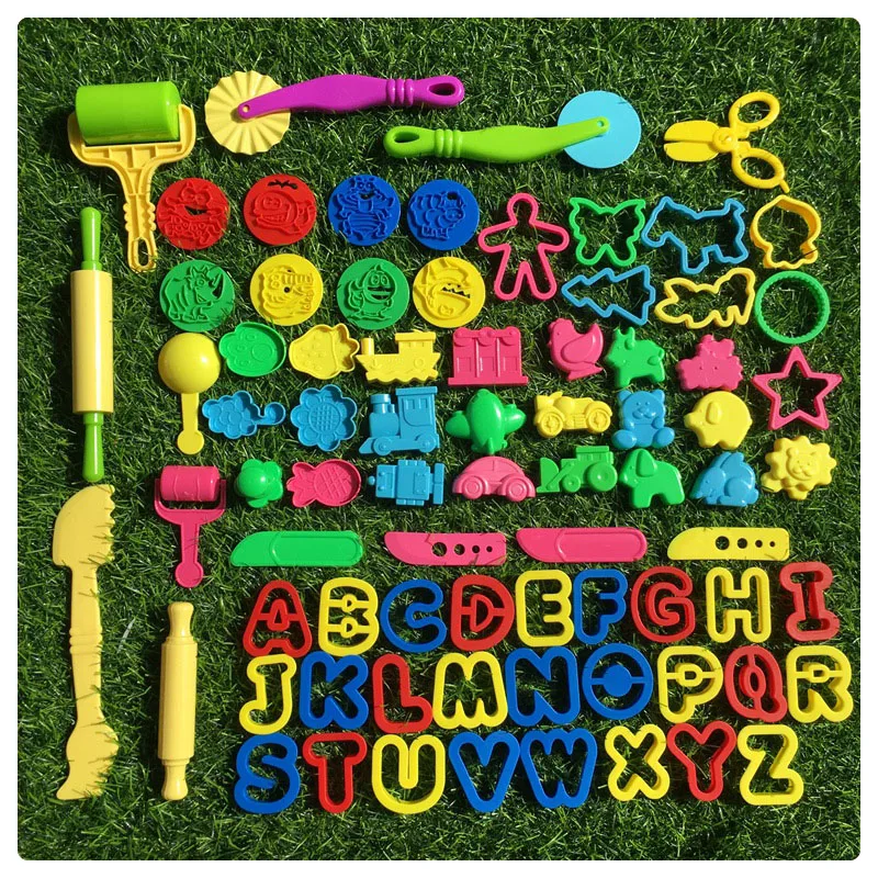 76pcs Slimes Play Dough Tool Accessories Plasticine Model Modeling Clay Kits Soft Clay Plastic Sets Moulds Toy for children Gift