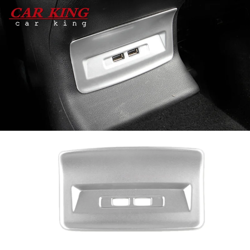 

For Skoda Kodiaq 2017 2018 2019 2020 ABS Matte/Carbon fibre Rear Air outlet panel Cover Trim USB Car styling accessories 1pcs