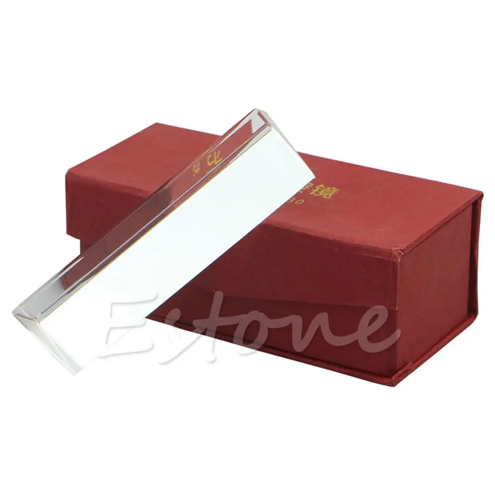 Crystal Optical Glass Triangular Prism Refractor for Teaching Light Spectrum Physics and Photo Photography Prism 10cm 4