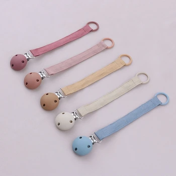 Attache-tétine en Silicone sans BPA pour nouveau-né, attache-tétine factice, soulage la douleur du bébé, jouets de dentition, douche