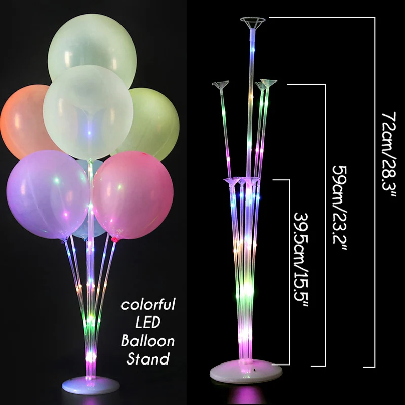 MEIDDING LED Lights Balloons Column Stand Table Floating Wedding Decor Balloon Holder Stick Baby Shower Kids Birthday Party