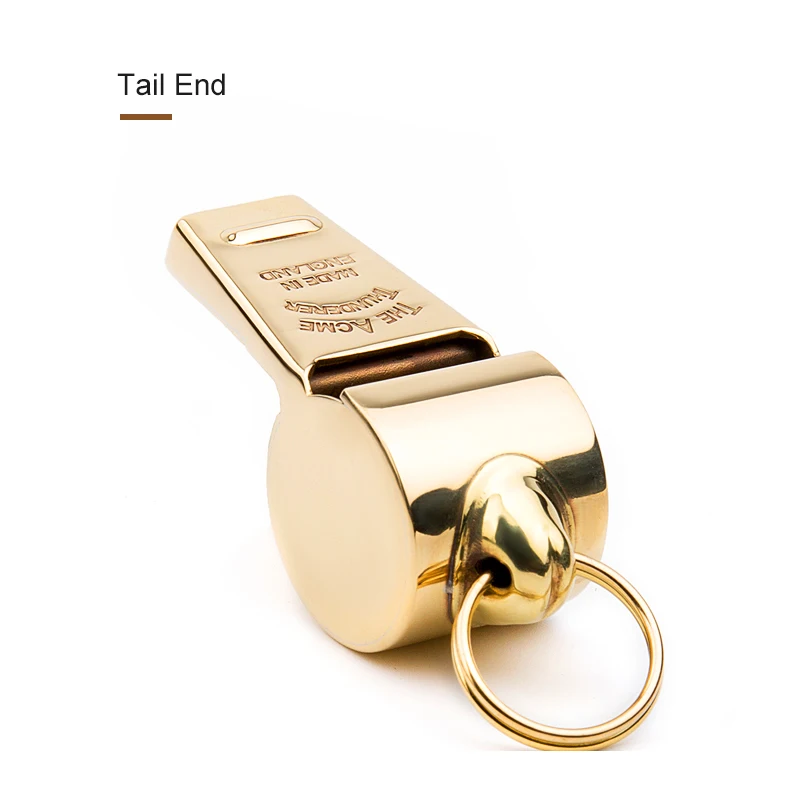 ACME 58.5 Referee Coach Whistle Brass Material Golden Color High Grade Hand Polished Rugby Sports Competition Whistle