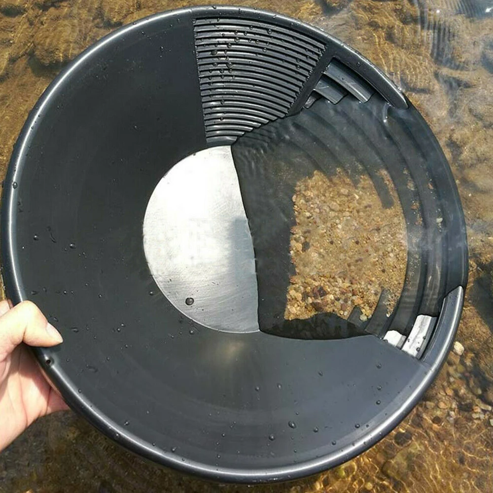 Plastic Gold Pan Basin Nugget Mining Pan Dredging Prospecting River Tool Wash Gold Panning Equipment Black Gold Rush Sieve