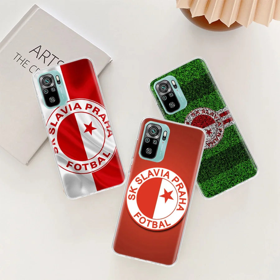 Sk Slavia Praha Czech Republic Phone Case For Xiaomi Redmi Note 12 11 Pro Plus 5G 12S 10S 11S 4G 11T 11S 11E 10 9T 9 9S 8 8T 7 5