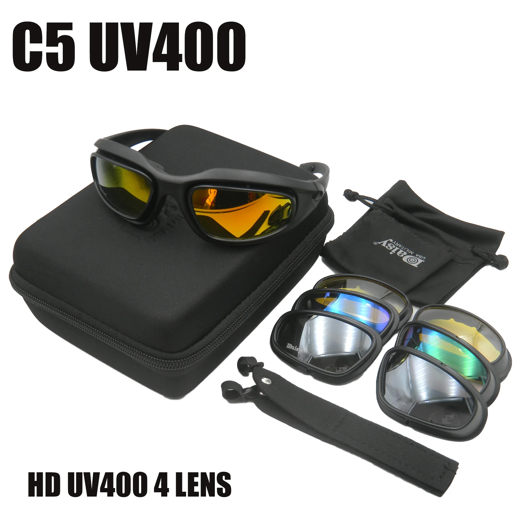 Daisy C5 Tactical Goggles 4LS Men Military Polarized Sunglasses Bullet-Proof CS Shooting Gafas Men Motorcycle Hiking Goggles