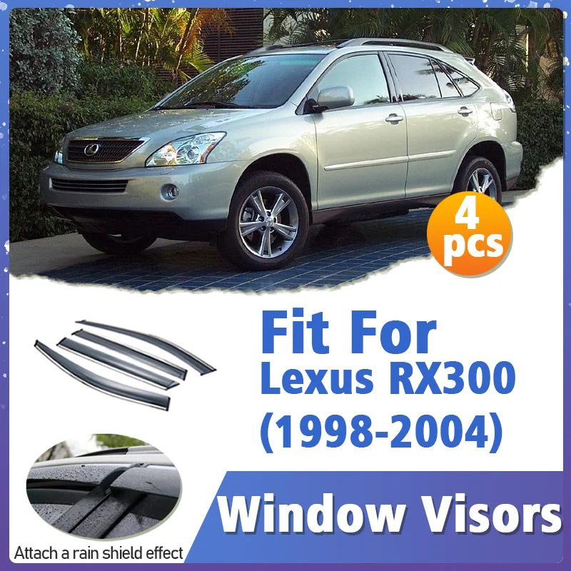 

Window Visor Guard for Lexus RX RX300 1998-2004 Vent Cover Trim Awnings Shelters Protection Sun Rain Deflector Auto Accessories