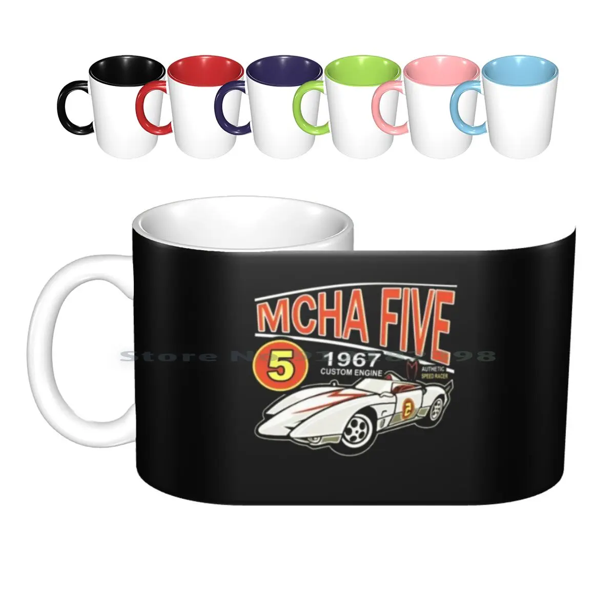 Mach Five 60s Vintige Ceramic Mugs Coffee Cups Milk Tea Mug Mach Five Mach 5 Mach Anime Japan Racing Speed Go Go Mifune Racer X