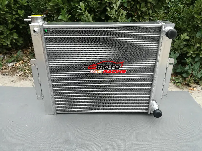 3Row 62mm Aluminum Radiator For JEEP CJ Crossflow (Chevy V8) Inlet: 1.5