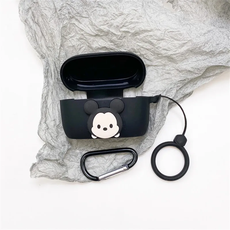 Jabra elite 85t用のディズニーイヤホンケース,フック付きワイヤレスbluetoothシリコン保護ケース