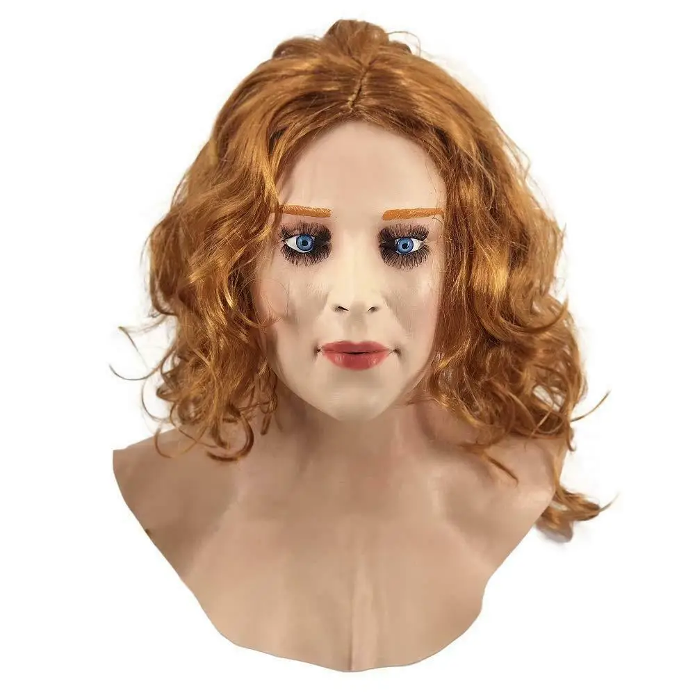 Female Latex Mask Fancy Dress Halloween Costume Crossdressing Sissy Realistic