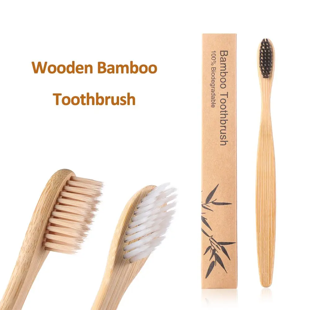 Bamboo Products Oral Care Rainbow Multi-colors Eco-Friendly Teeth Brush Soft Fibre Hair Bamboo Toothbrush