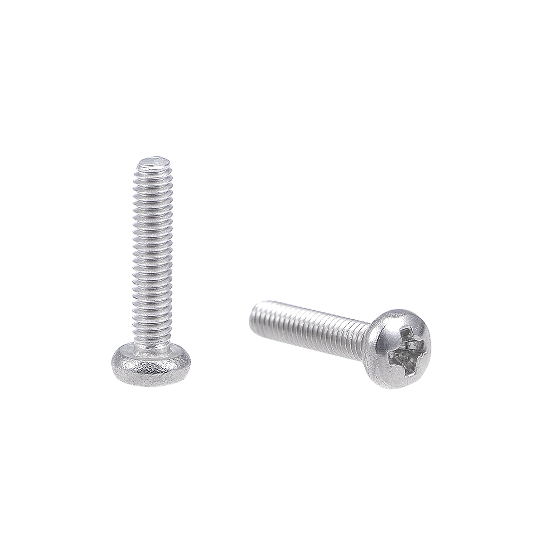 Uxcell 60Pcs Machine Screws Pan Cross Head Screw 304 Stainless Steel Fasteners M2.5x12mm