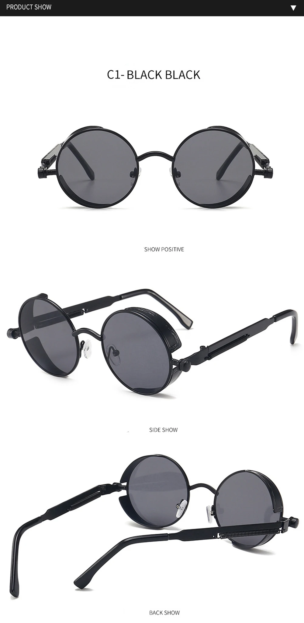 Clip Auf Sonnenbrille Männer Steampunk Marke Design Frauen Mode Gläser Vintage Retro Mode Sonnenbrillen Oculos UV400 – Detail 10