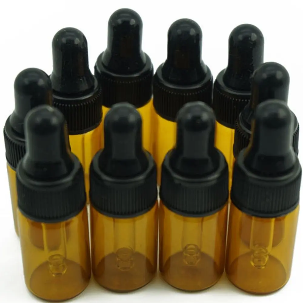 Amber Glass Liquid Reagent Pipette Bottle Eye Dropper Drop Aromatherapy