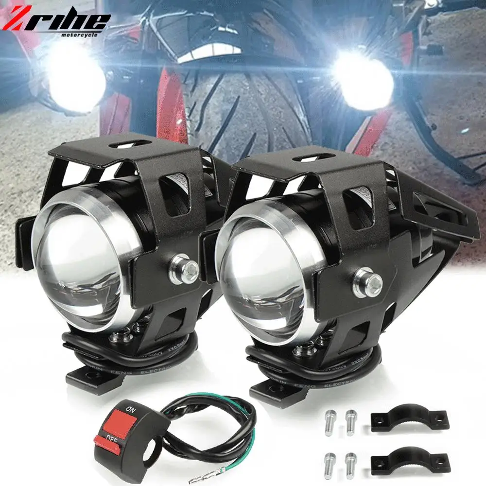 

12V Motorcycle Headlight Driving Spot Head Lamp Fog Light Spotlights For Honda XL 650 600 700 1000 125V Transalp XRV750 Headlamp