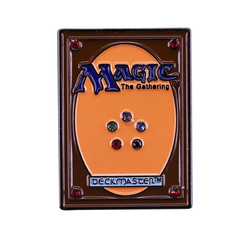 The magic collection brooch pays tribute to the great strategy card game