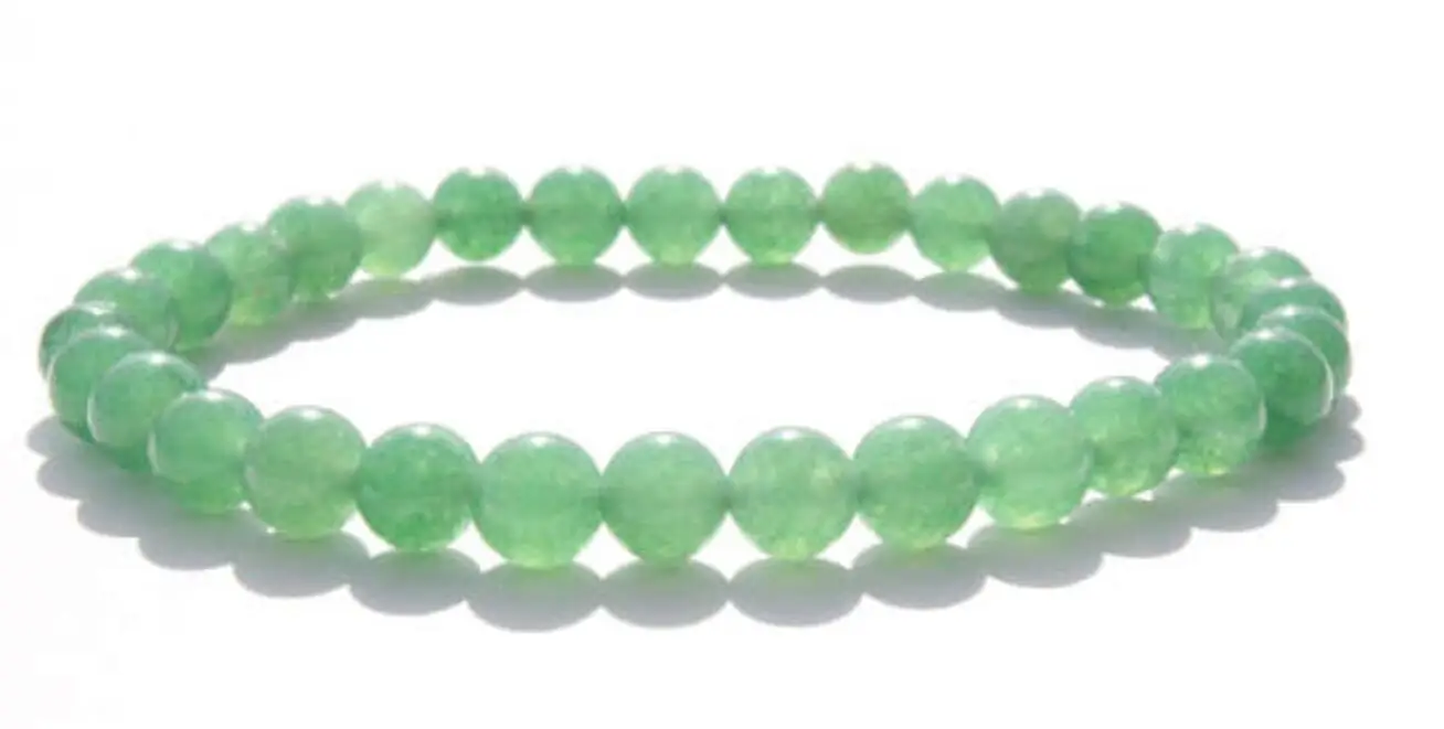 8mm Green Jade Gemstone Mala Bracelet Unisex Lucky Spirituality Stretchy Bead Chakras Monk classical Mala Beauty Energy Healing