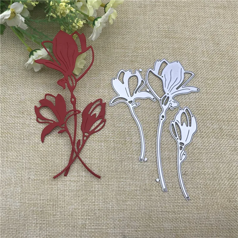 3Pcs Flower Frame Metal Cutting Dies For DIY Scrapbooking Album Embossing Paper Cards Decorative Crafts