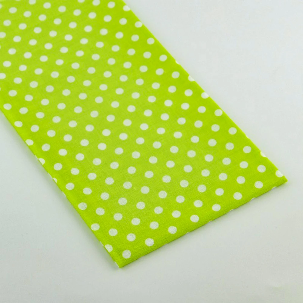 1 piece 50cmx50cm quilting for crafts patchwork tissue plaid cotton fabric pre-cut fat quarter green big circle dots designs