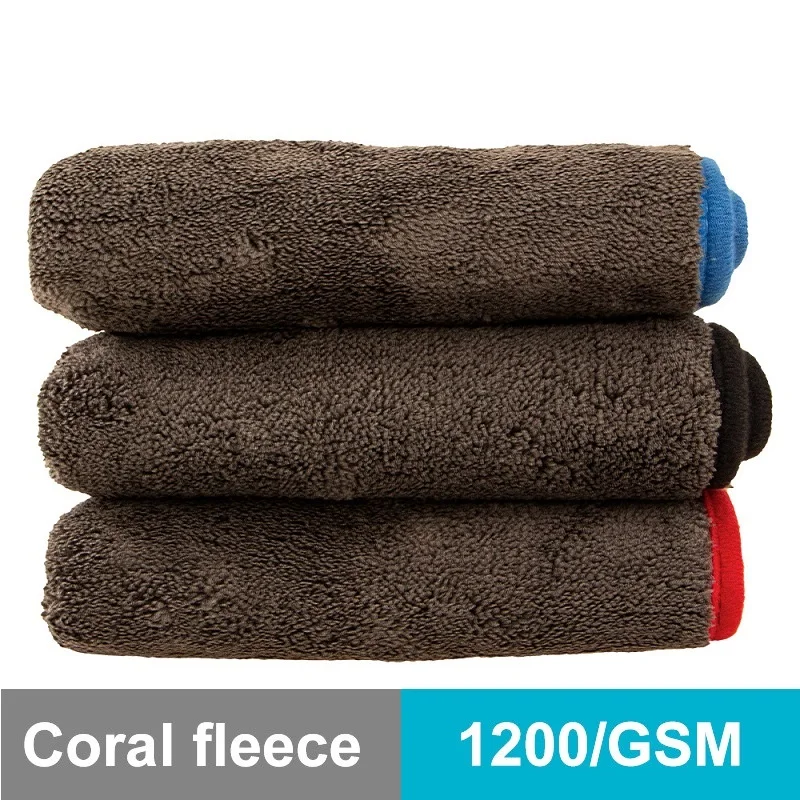 

Car Wash 1200GSM Car Detailing Microfiber Towel Car Cleaning Drying Cloth Thick Car Washing Rag for Cars Kitchen Car Care Cloth