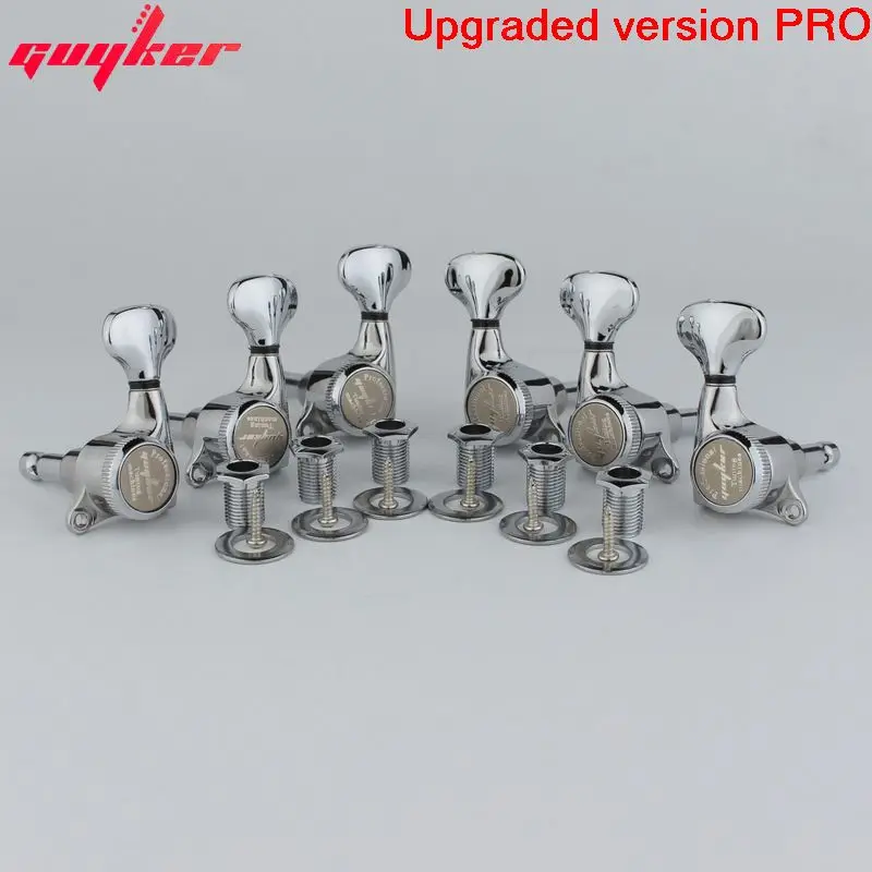 GUYKER Guitar Machine Heads Tuners Upgraded version Chrome Locking String Tuning Key Pegs Tuners for LP, SG, TL Electric Guitars