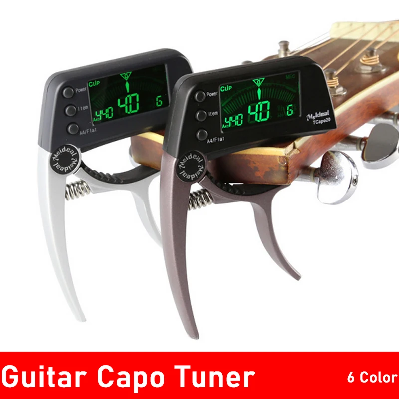 Meideal 2 In 1 Guitar Capo Key Guitarra Capos Tuner for Electric Guitar Bass Ukulele Parts Accessories