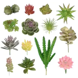Simulated Succulent Green Plant,Flocking Flower Arrangement,Potted Landscape, Artificial Bonsai Accessories,DIY Home Decor,1Pc