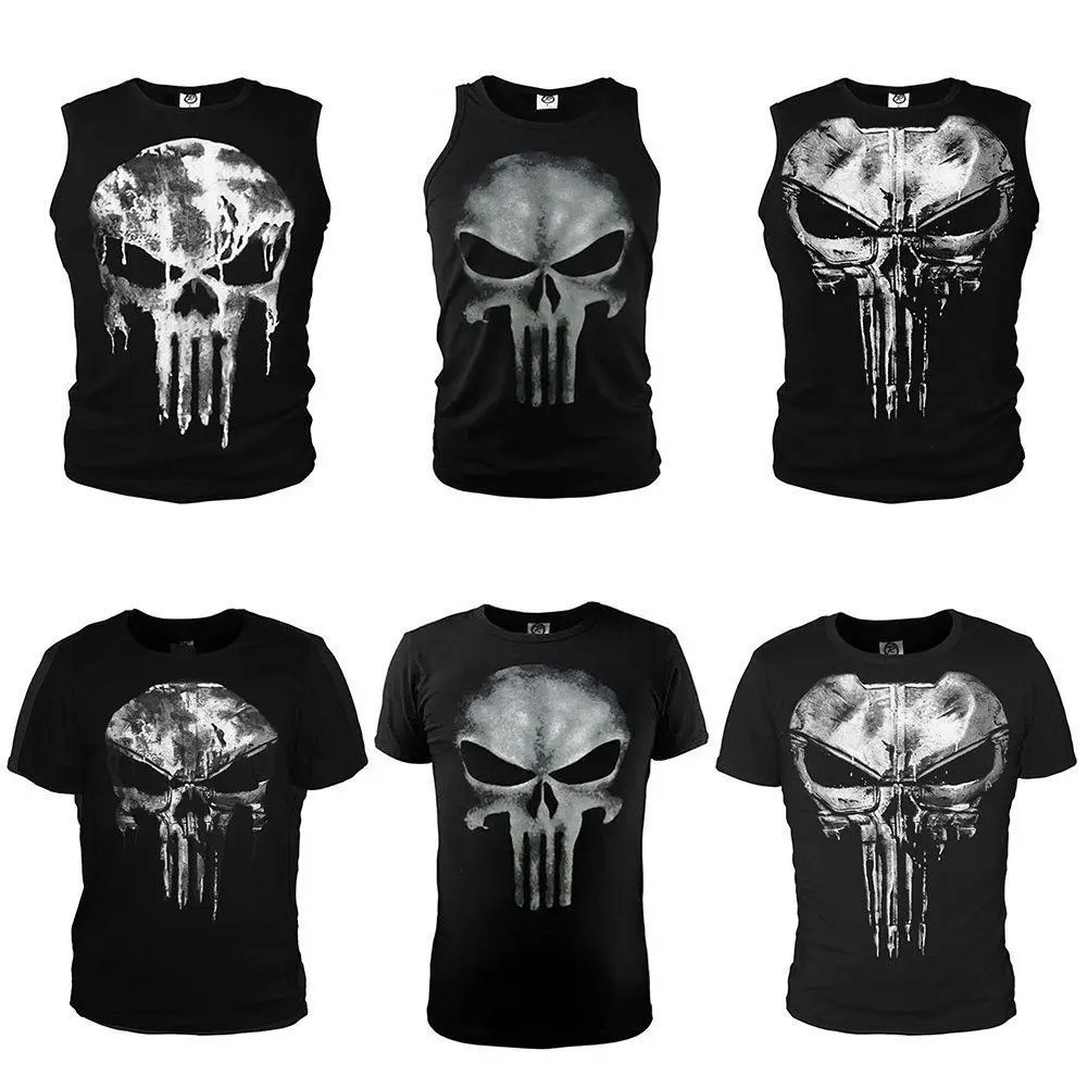 NEW Punisher rashguard camicia da corsa T-shirt da uomo camicie a compressione a manica lunga T-shirt da palestra Fitness Sport Shirt uomo