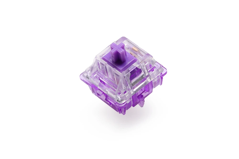 Imagem -04 - Interruptor Everglide para Teclado Mecânico Hule mx Roxo Cristal Tátil Semelhante ao Santo Panda 5pin 45g