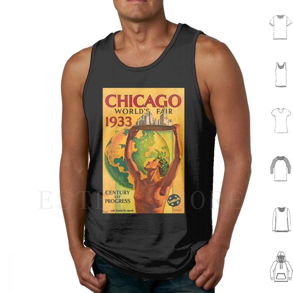 Hernando G. Villa-Chicago World's Fair , 1933 , Art Deco Poster Tank Tops Vest 1920 1930 1920s 1930s Art Art Art Art