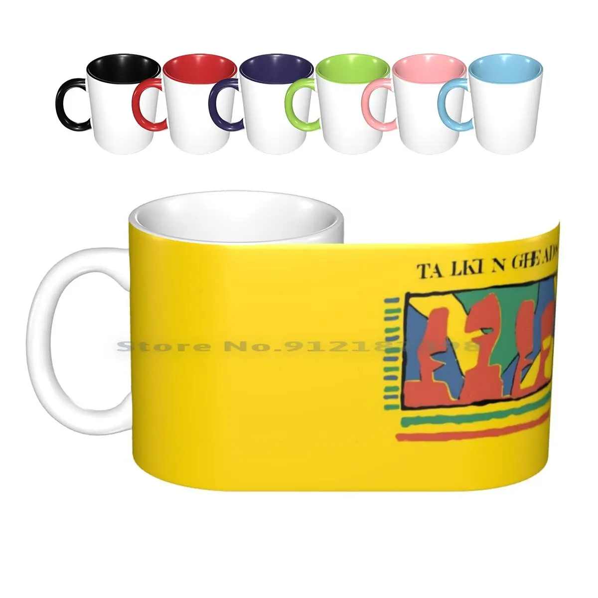 Talking Heads Funny Graphic Design Yellow Tee T-Shirt Ceramic Mugs Coffee Cups Milk Tea Mug Talking Heads Dualdisc Talking