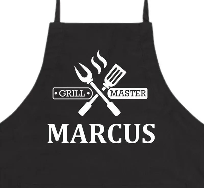 Personalized Grill Master Apron, Custom Cooking Baking Apron, Gifts For Him For Dad For Husband Mens Apron Gift Idea