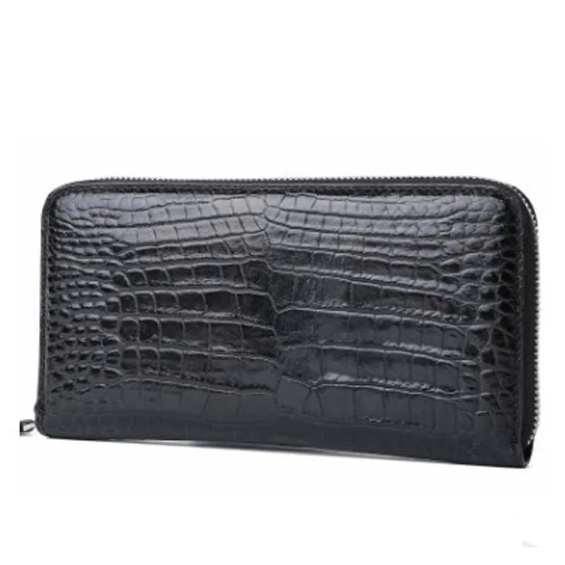 LINSHE New alligator skin long zipper purse stylish business handbag for men men clutch bag