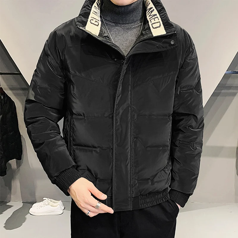 2021 new style Down jacket men\'s warm winter coat loose fashion men\'s stand-up collar down jacket for boyfriend working shopping