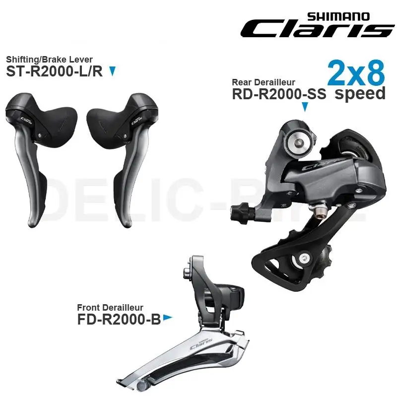 SHIMANO CLARIS R2000 2x8 Speed Groupset Shifter and Rear/Front Derailleur for road bicycle Original Parts