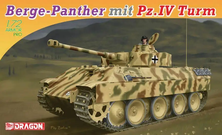 Dragon 7508 1/72 Berge-Panther mit Pz.IV Turm Model Kit