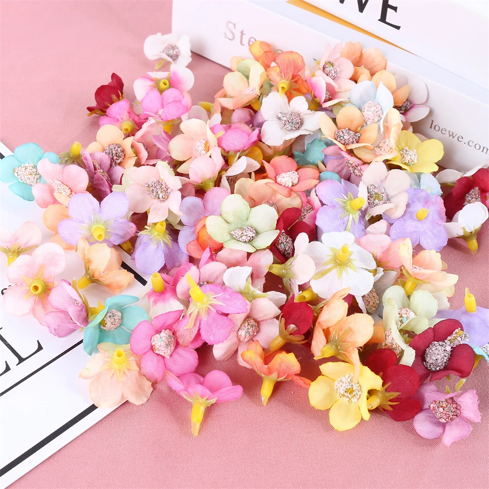 50/100Pcs Artificial Gerbera Silk Flower Head Home Decor DIY Garland Wedding Party Flower Wall Decoration Scrapbook Wreath Craft