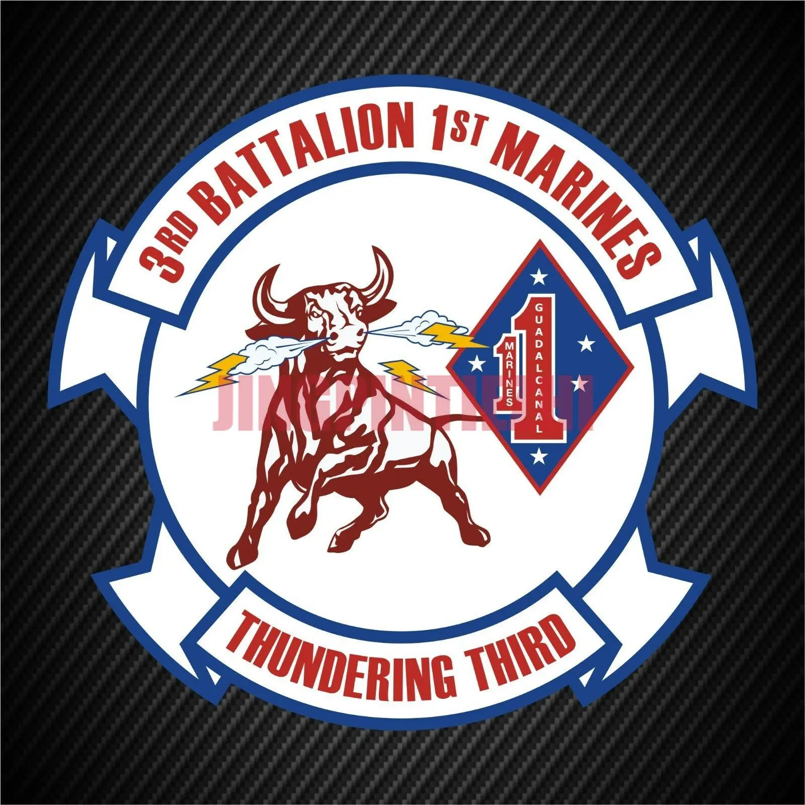 Personality U.S. Marine Corps 3rd Battalion 1st Marine Corps Badge Military Graphics Card Decal Sticker Car Vinyl Decals