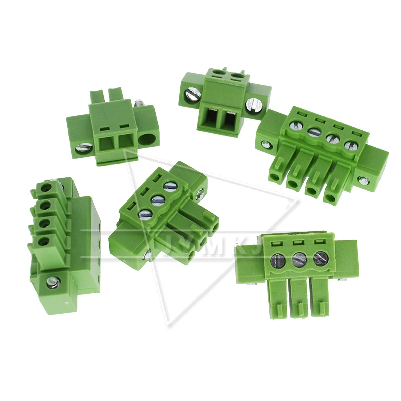 5Sets 15EDG 3.81 2/3/4/5/6/7/8/9 pin right angle screw terminal block connector 3.81MM pitch Plug + Pin Header Socket 2p 3p-24p image 2