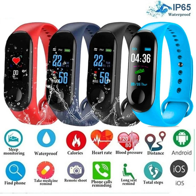 

Hot Men Smart Sports Watch Blood Pressure Heart Rate Monitor Message Reminder Bluetooth Waterproof Men Women bracelet kids wrist