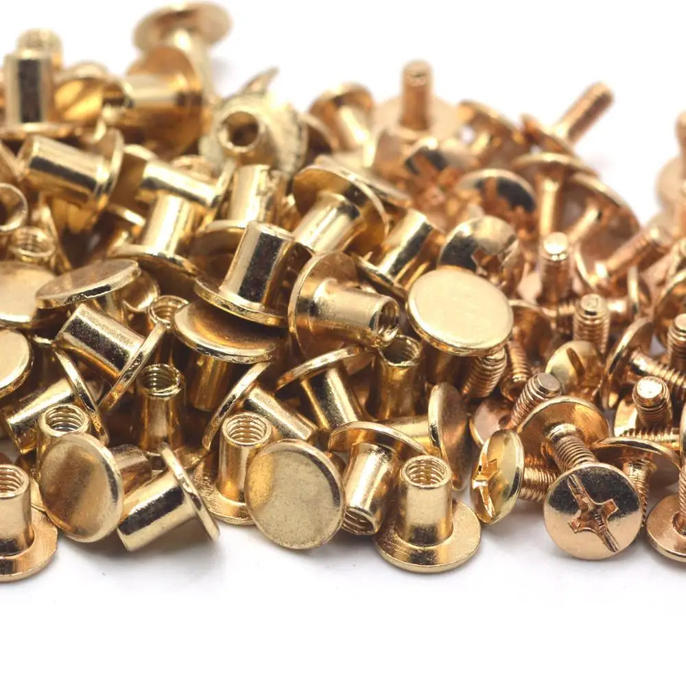 20Sets Diameter 8.3mm 10mm Leathercraft Accessories Rivet Craft DIY Screws Fastening Studs Belt Decor Jewelry Made Supplies