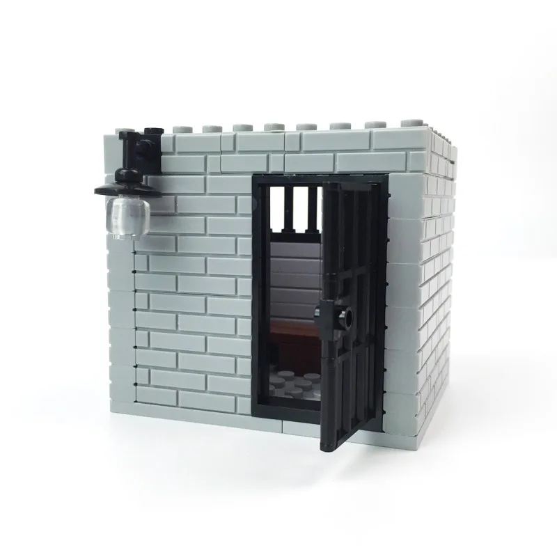 MOC Compatible With Major Brand Building Military Scene Prison Educational Building Blocks Toy DIY Cell Assembling Model Bricks