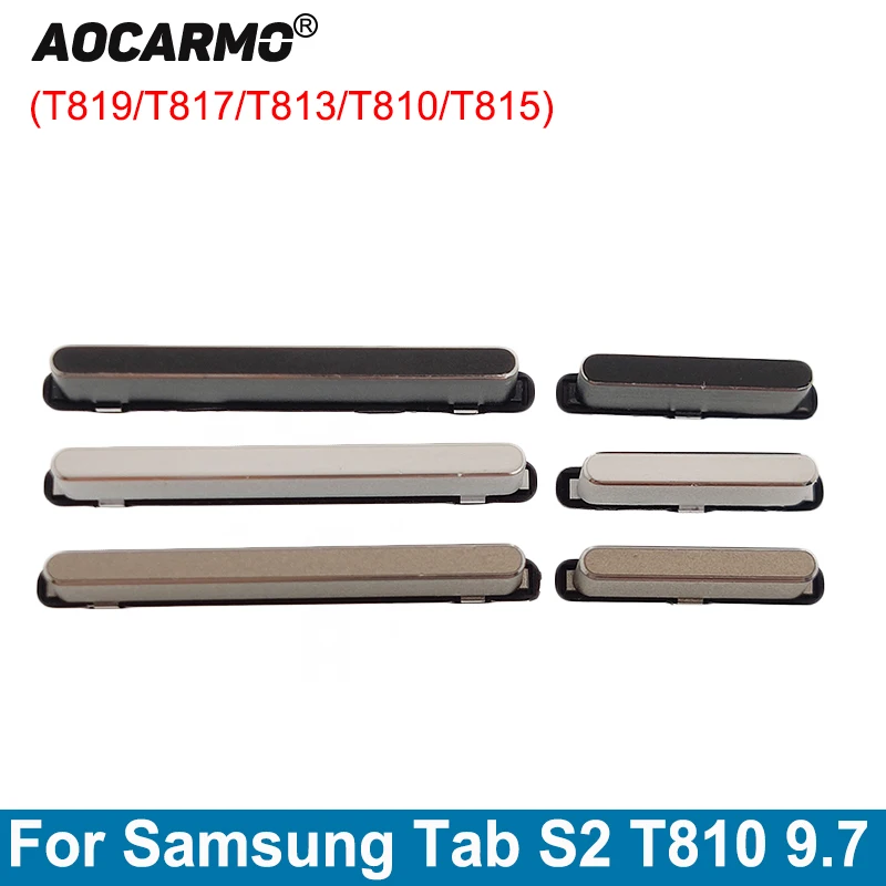 Aocarmo For Samsung GALAXY Tab S2 9.7 T810 T813 T815 T817 T819 Power On Off  Volume Button Side Key Replacement Part