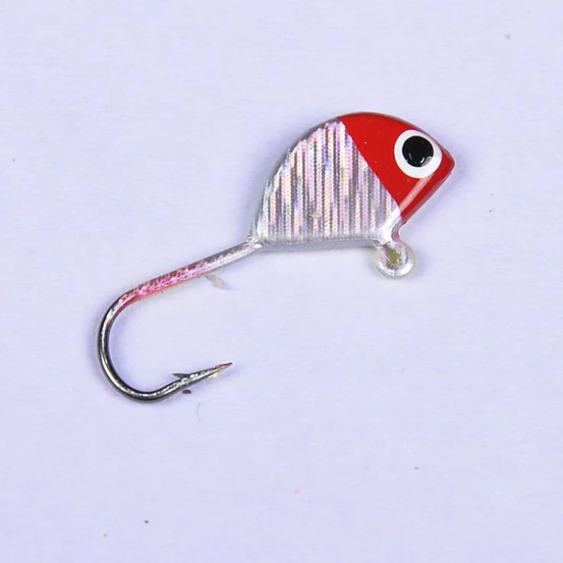 DYGYGYFZ 4PCS/set Winter Fishing Lure Ice Fishing Jig Bait 2.5cm 2.3g Mini Metal Fish Lead Head Hook Bait Fishing Tackle