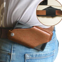 Universal Men Leather Cell Phone Holster Universal Waist Purse Bag With Belt Hole ens Waist Pack Belt Clip Bag Pouch Holster