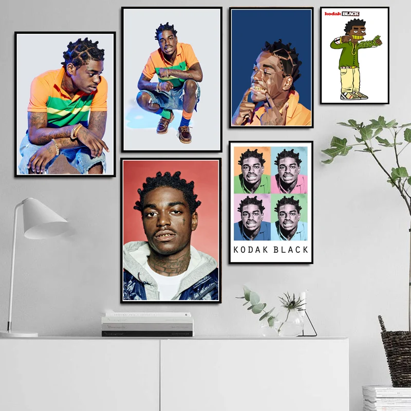 Kodak Black Hip Hop Rapper Music Singer Star Album Poster Prints Art Canvas Painting Wall Pictures For Living Room Home Decor