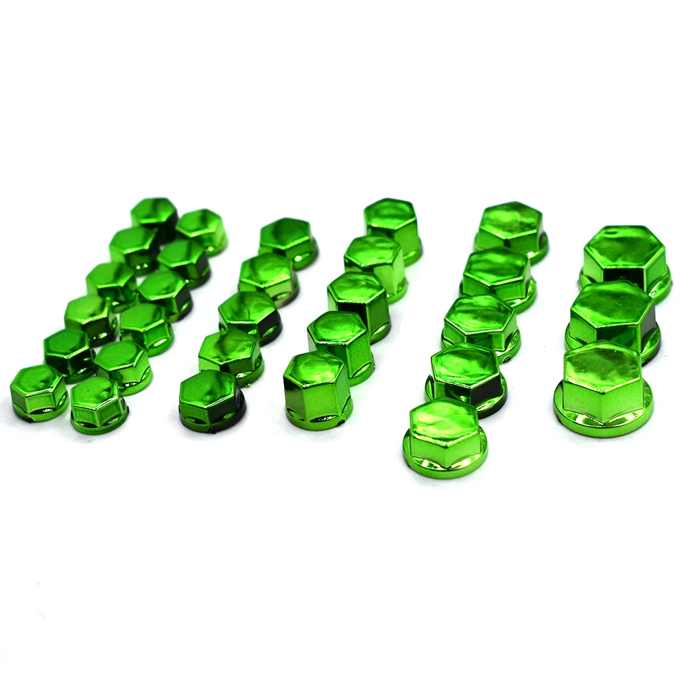 Universal 30PCS motorcycle modeling plating nut decorative screw cap For KAWASAKI Z250 Z300 Z650 Z750 Z800 Z900 Z1000 ER-6F ER6N