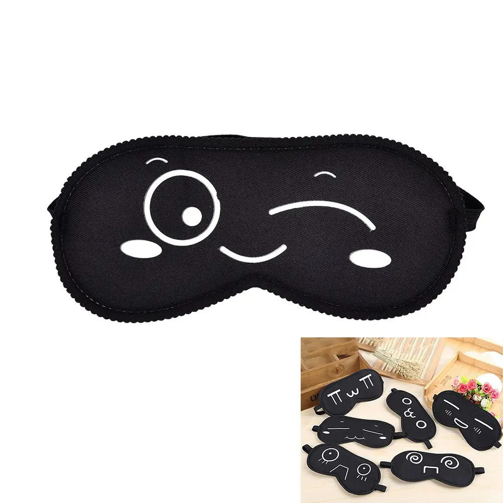 1pc Sleeping Eye Mask Black Mask Travel Sleep Tools Bandage On Eyes Black Eye Shade Sleep Mask